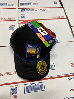 FIFA Black Trucker Cap with Blue Trim